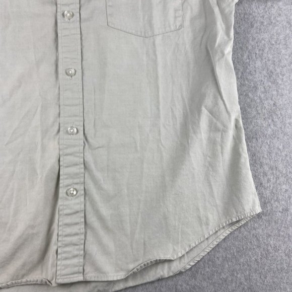 Everlane Shirt Mens medium/Large Gray Button Up Short Sleeve Pocket Cotton - Picture 6 of 12